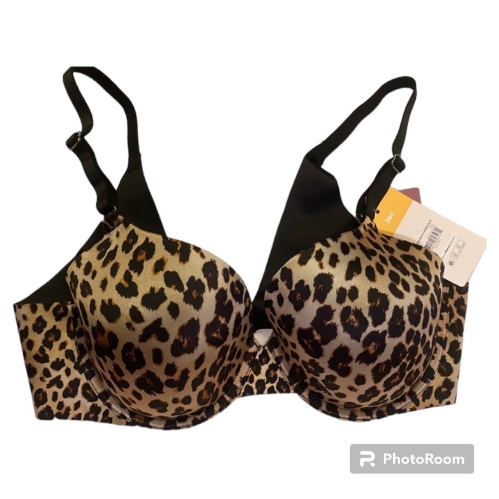 NEW Secret Treasures Animal Print Bra NWT 36C